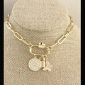 Beadsnice Fashion  Paperclip Chain Necklace Component 14k Gold  Link Lock Clasp Jewelry Findings