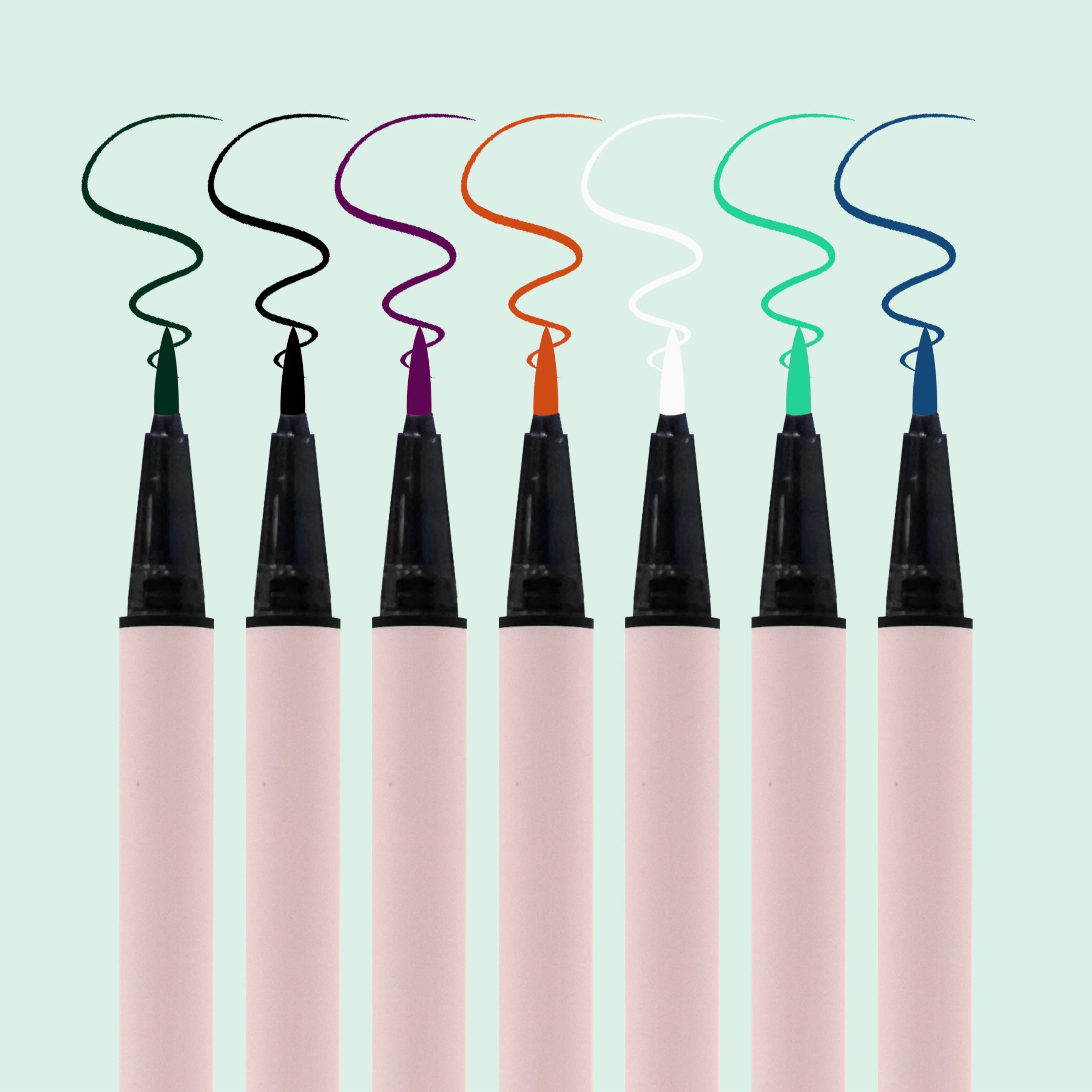 Wholesale Factory Price Pink Tube Waterproof Eyeliner Pencil Private Label Custom Vegan Matte Easy Dry Multichrome Eyeliner Pen