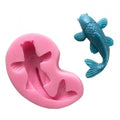 Hengya Silicone Chocolate Mould with Single Carp Shape Silicone Sugar Lace Mould 3D Fondant Mermaid Tail Silicone M