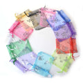 Christmas Drawstring Gift Jewelry Packing butterfly Organza Bag Pouch Jewelry Packaging Bags 7x9cm
