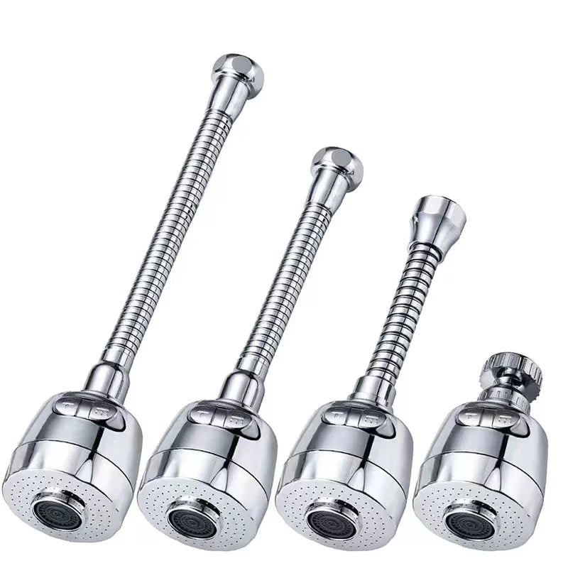 Universal 360 Rotation Faucet Spout Aerator Splash-Proof ABS Sprayer Dual Models Flexible Extension Models Extension Aerator