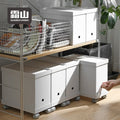 SHIMOYAMA Office Desk Organizer File Stationery Storage Box Sets Home Sundries Containers for Cabinet With Lid and Wheel