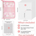 Cute Flower 100 EnvelopeChallenge Loose-leaf Notebook Creative Zipper Bag Student Notepad