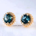Luster Jewellery Round 10/14k and S925 Sterling Silver Moissanite Stud Gold Earrings 18k for Women Moissanite Earring