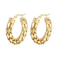 Europe and the United States Cross-border Snake Scale 18K Gold Stainless Steel Earrings High-grade Personalized Earrings Jewelry