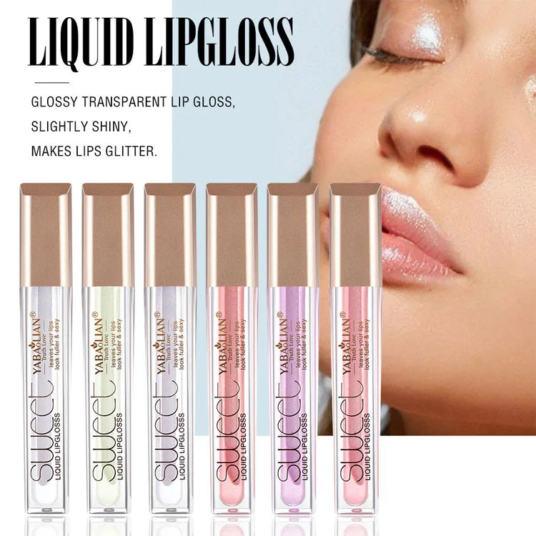 Wet Gloss Crystal Jelly Lip Gloss Shiny Clear Mirror Moisturizing Lip Gloss Glitter Liquid Lipstick