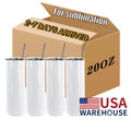 Factory Wholesale Sublimation White 12oz 15oz 20oz 30oz Straight Double Walled Vacuum Stainless Steel Tumbler with Slide Lid