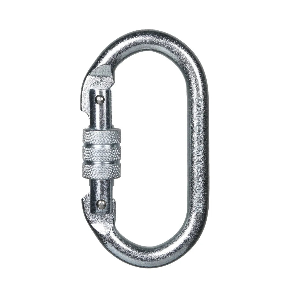 Xinda Steel Lock Safety Buckle O-shaped Wire Outdoor Mountaineering and Rock Climbing Equipment Hook Main Lock Climbing Gear