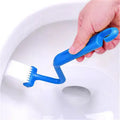 HelloWorld Plastic Curved Toilet Brush Toilet Corner Rim Cleaning Toilet V Type Cleaning Tool