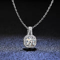 925 Sterling Silver Pendant 6.5mm 5mm White Round Moissanite DIamond Fashion Jewelry Pendants Charms