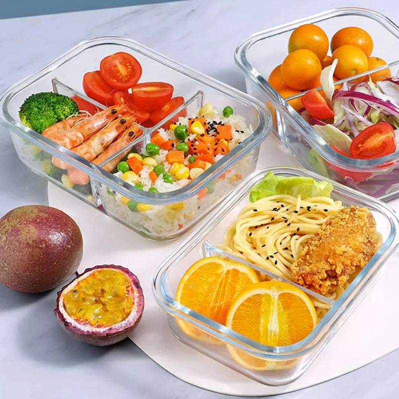 OWNSWING Glass Reusable Food Containers Airtight Storage Container With Lid  Glass Lunch Boxes for Freezer