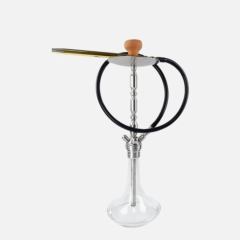 Customized German Big Deluxe Shisha Kopf Schlauch UTOP Glass 304 Stainless Steel Narguile Hookah Hookah Set
