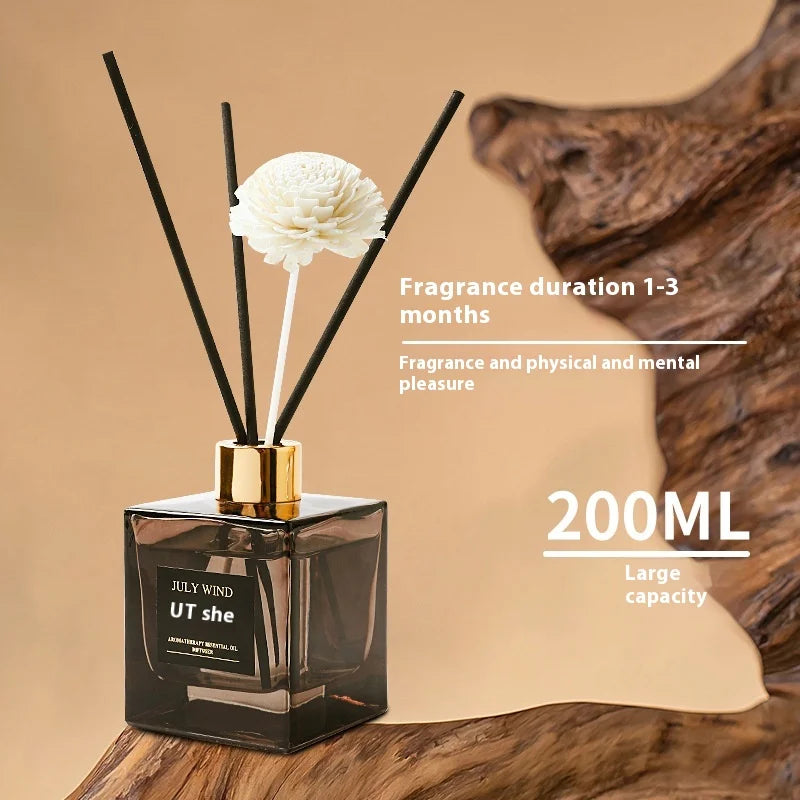 UT Home Super Value Gift Box Eco-Friendly Flameless Aroma Diffuser 90-120 Days Long-Lasting Scent Glass Bottle Flower Design Eau