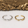 VIANRLA 18k Gold Plated Thin Ring 925 Sterling Silver Minimalist Open Stacking Ring