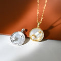 P1615 3-4mm DIY Natural  Freshwater Pearl Charm Pendant Necklace Accessory 925 Sterling Silver Jewelry for Women Without Chain