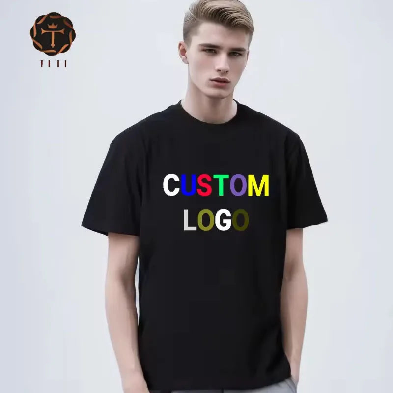 High Quality Factory Custom Silk Screen Printing logo Design 180 Gsm T-shirt 100% Cotton Plain Bulk Tshirts