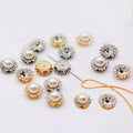 JC Crystal 16mm 100pcs/bag DIY Sun Flower Shape Pearl Women Dress Rhinestone Glass Crystal Sew with Claw Setting