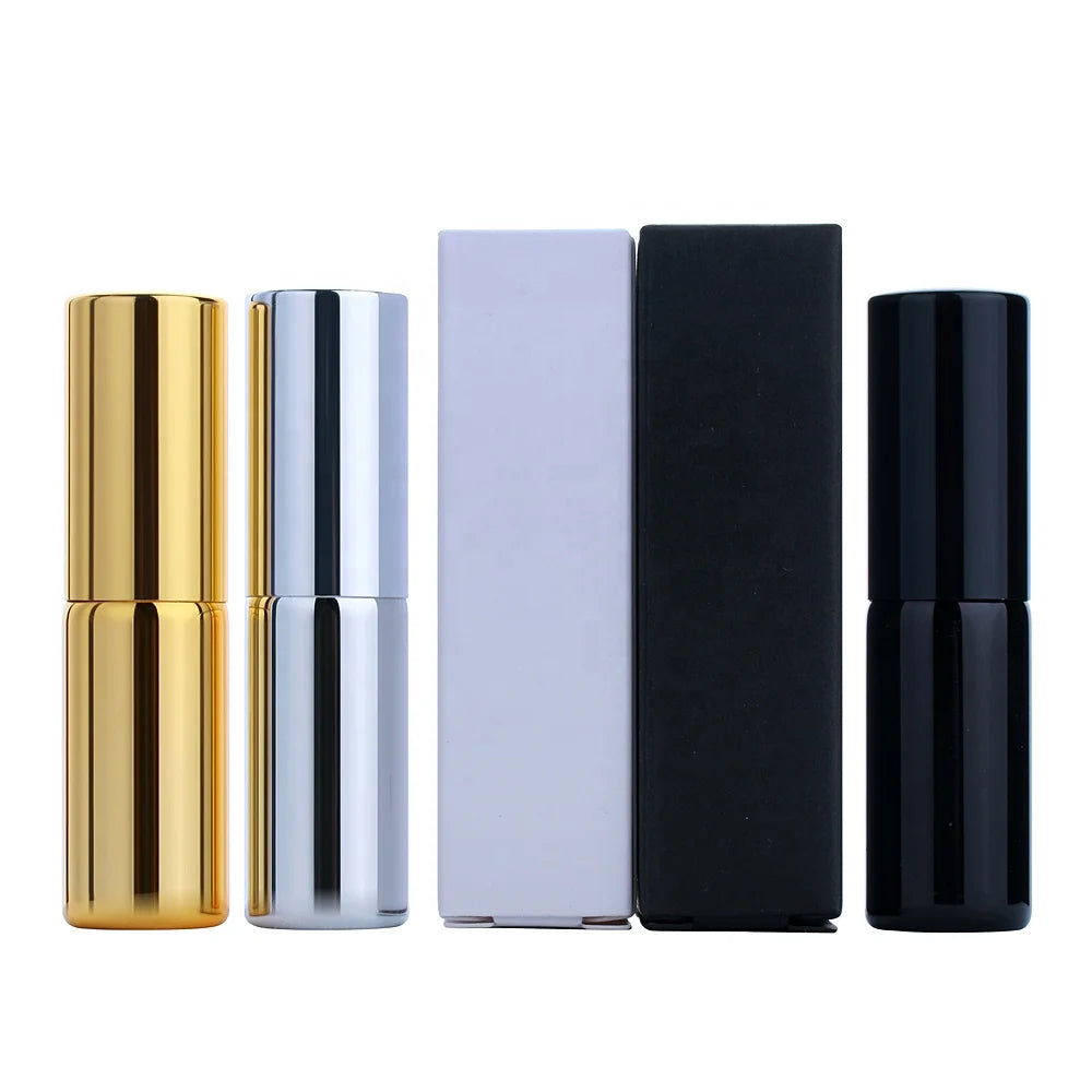 Portable 5ml UV Glass Refillable Perfume Bottle Pump Sprayer Custom Spray Cap 12ml Packaged Boxes Empty Sample Spray Bottles