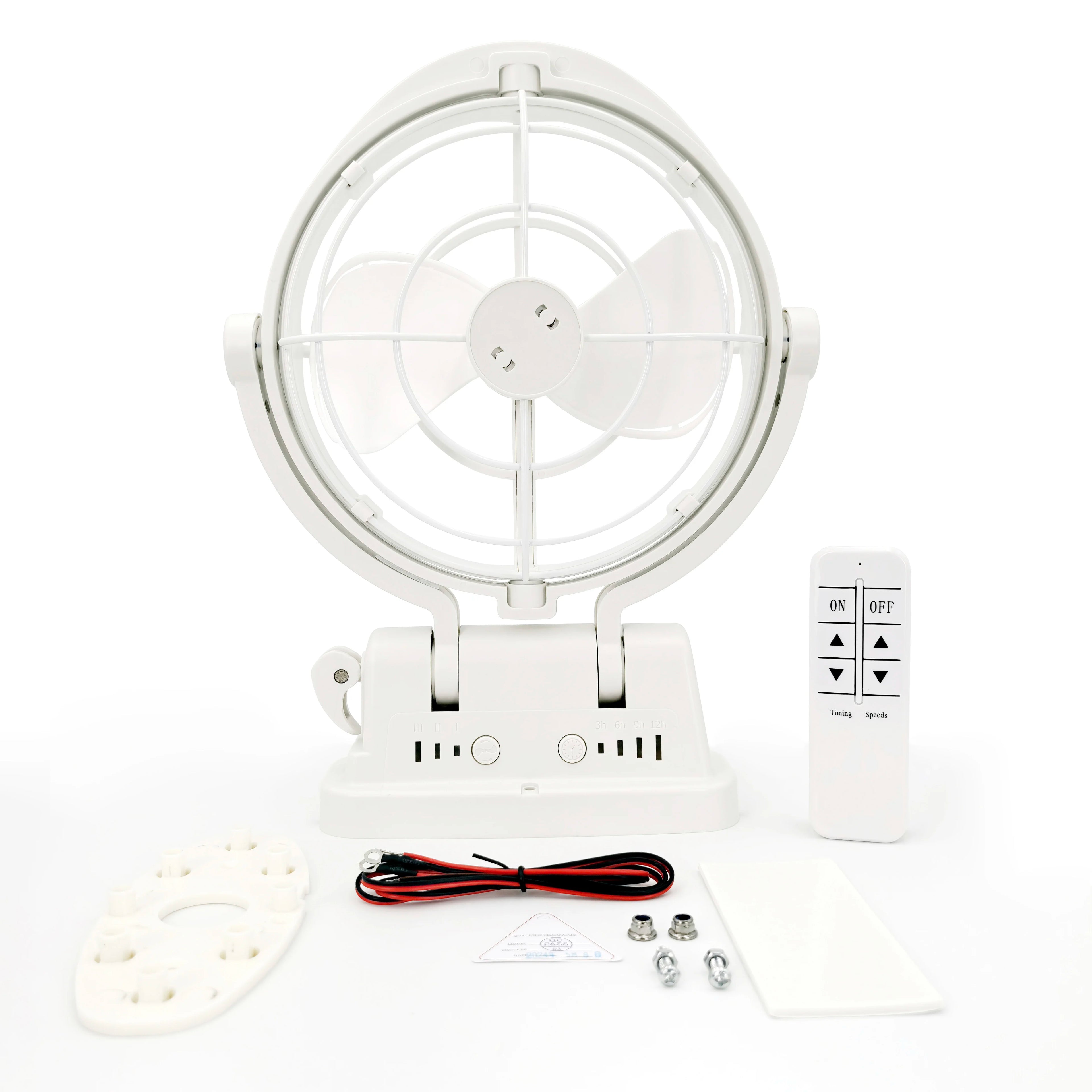 COMPAKS Favorable Price Yacht AccessoriesThree-Speed Four-Timing Black|White12v/24v Fan