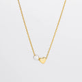 Fashion Minimalist Jewelry 925 Sterling Silver Simple Small love Heart Pearl Gold Plated Necklaces for Women