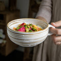 Big Capacity Unique Ceramic Coffee Mug Coarse Pottery Hand Drawn Breakfast Oatmeal Yoghurt Milk Tea Cup Restaurant Tableware