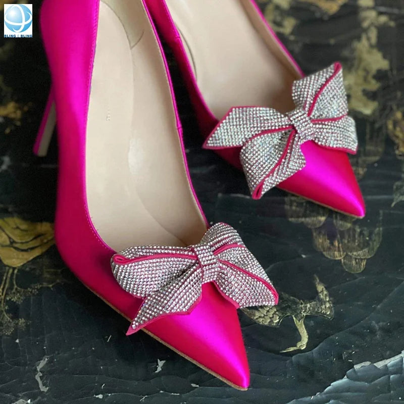 Bling Handmade butterfly Decorative Shoe Bowknot Clips Accessories for Women Shoe Decorations