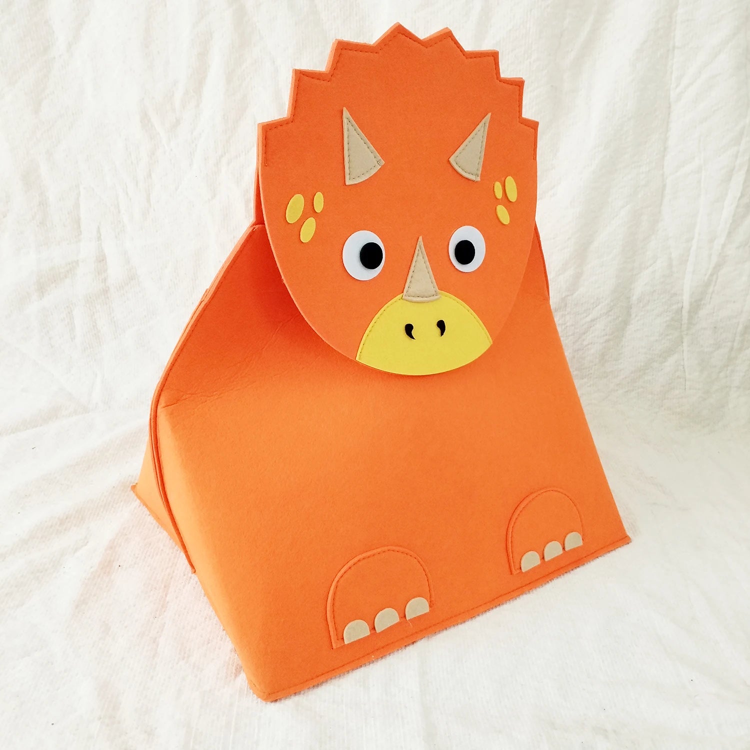 Modern Cartoon Animal Felt Foldable Rectangle Storage Basket with Over 35L Capacity for Toys and Household Use