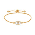Trendy Personality Adjustable Bracelet Gold Silver Diamond Bracelet Delicate Shine Devil Eye Bracelets