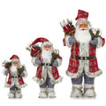 Handmade Charming Holiday Display Santa and Reindeer Sweater Dolls Classic Style Cloth & PVC for Christmas Decor
