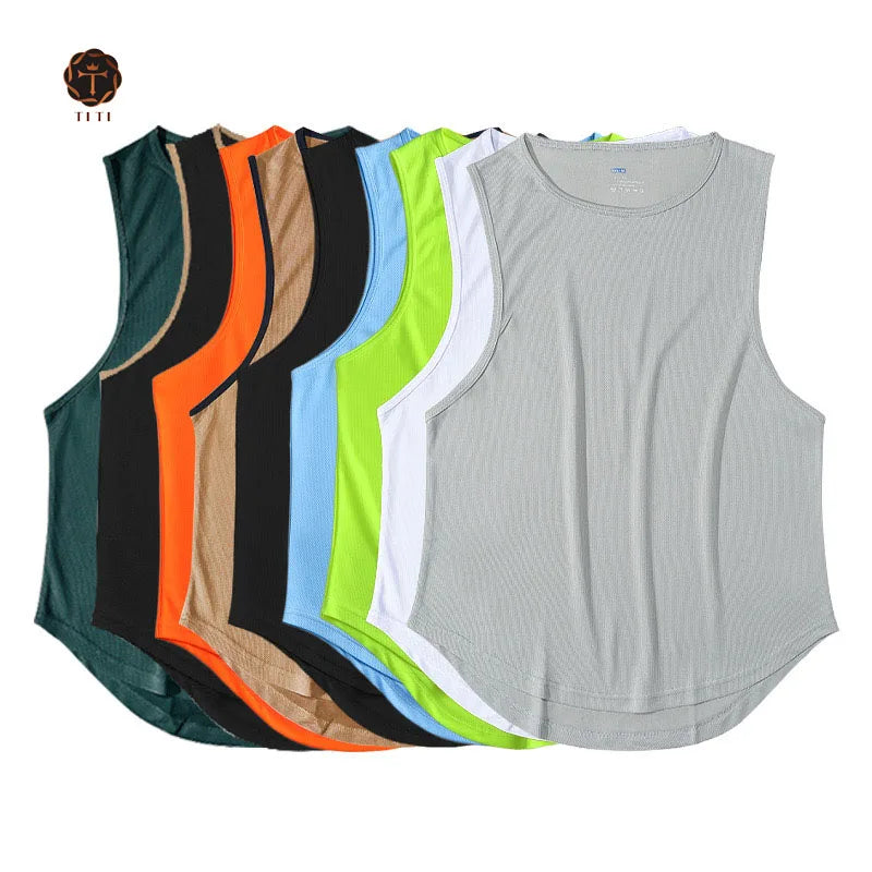 TITI Wholesale Custom Quick Dry Gym Vest Fitness Singlet Workout Muscle Bodybuilding Mens Tank Top MegaBDM
