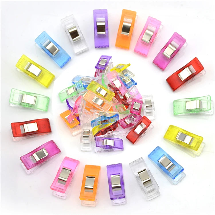 Multipurpose Mini Colored Plastic Patchwork Wonder Clover Fabric Binding Sewing Clip for Quilting