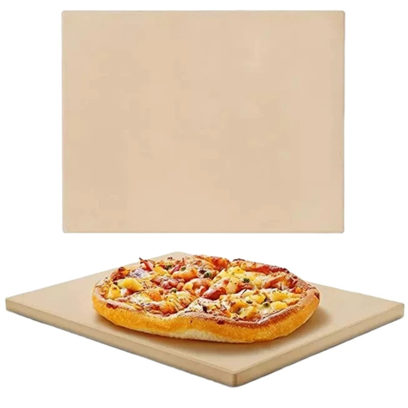 Wholesale Thermal Shock Resistant Pizza Baking Stone 15 X 12 Inch Rectangle Heavy Duty Cordierite Pizza Stone for Oven and Grill