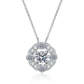 Factory Wholesale 0.5Carat Sparkling Moissanite Luxury Four Prong 925 Sterling Silver Moissanite Necklace for Women