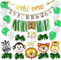 Wild One Kids 1st Birthday Party Balloons Jungle Safari Party Forest Decoration Baby First Birthday Safari Jungle Party  SET018