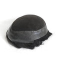 Real Fine Transparent Swiss Lace Natural Human Hair Hairpiece System Toupee for Men with Around Clear Thin Skin PU