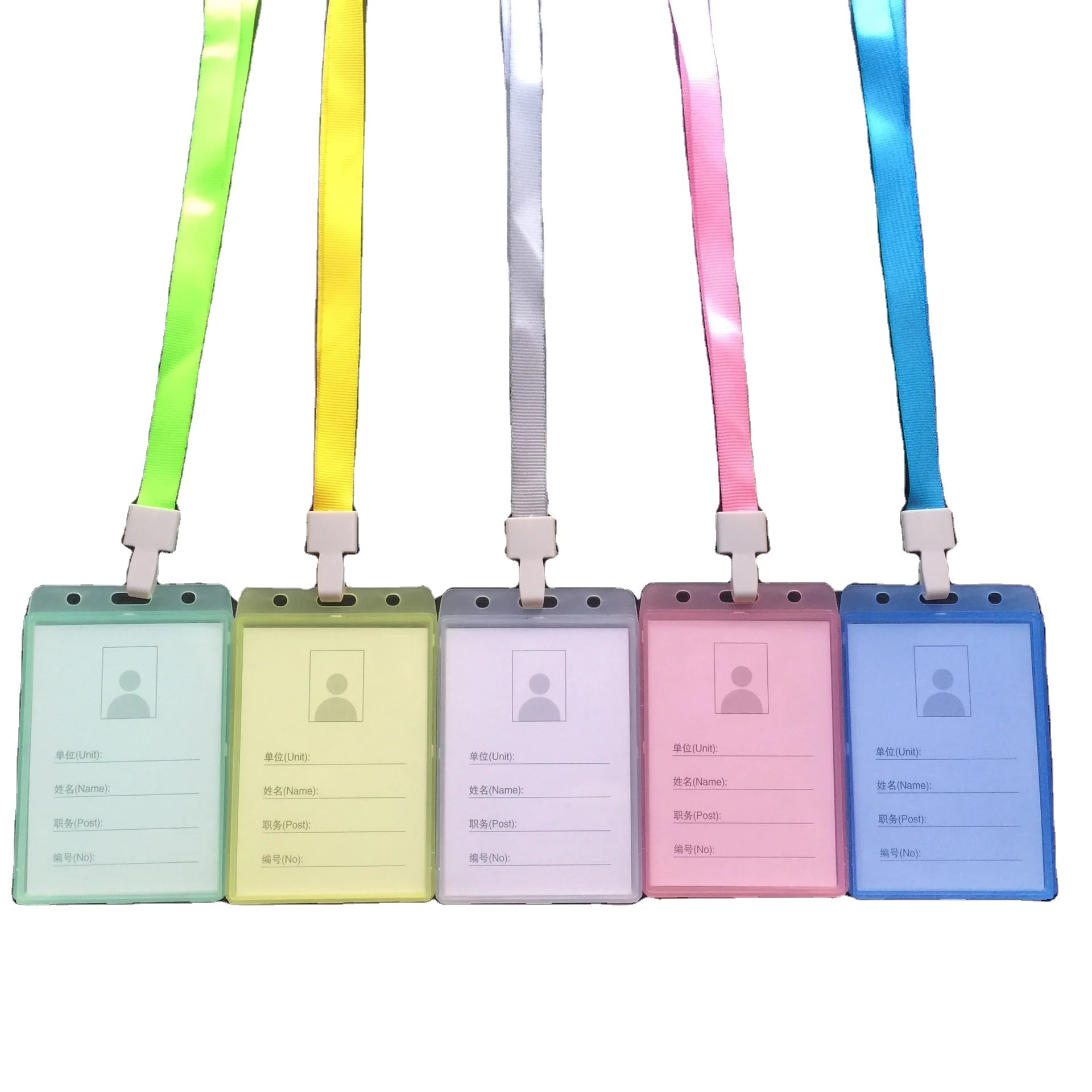 Employee Name ID Badge Wholesale Plastic Name Tag Badge Clip with Strap