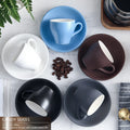 in Stock 80cc Matte Glaze Ceramic Mug Set Thickened Frosted Black Coffee Cup for Coffee Milk Juice-Tea Cups & Saucers
