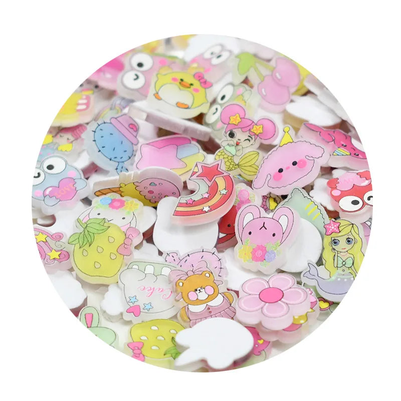 Cartoon Random Mix Flat Back Resin Crafts Cabochons for Kids DIY Slime Mobile Phone Hair Craft Decor