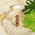 2023 New Trendy Unique Design Hawaii 3 Pcs Pearl Luxury Jewelry Gold Adjustable Rings for Women