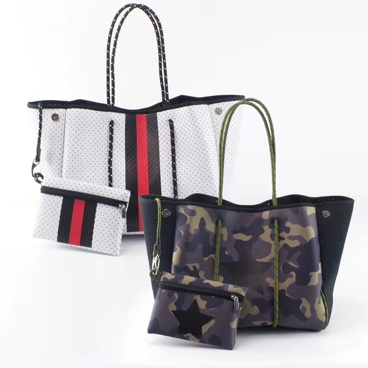 High Quality Neoprene Tote Bags for Women Lightweight Large Neoprene Bag Breathable Large Capacity Handbag and Purse Ladies