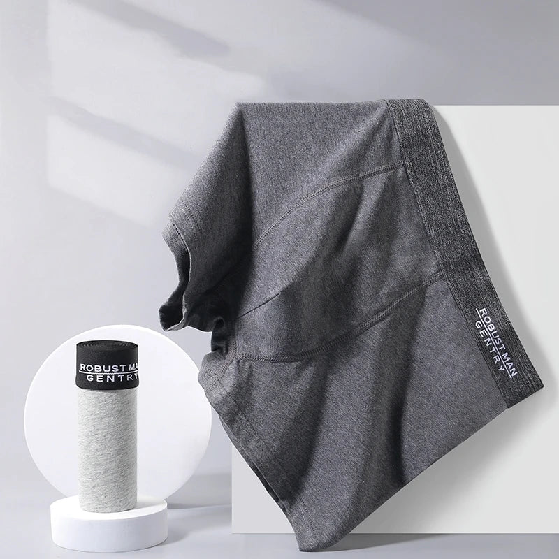 High Elasticity Cotton Boxer Briefs Custom Design logo Men Underwear Cotton Plain Boxers Shorts