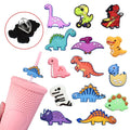 Pterosaur Brontosaurus Dinosaur Pvc Straw Cover Toppers Cute Dinosaur Straw Buddy Charms Toppers