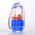 Diamond Keychain Charm Accessories Fashionable Quick Sand Moving Glitter Shaker Keychain Fish Floating Keychain
