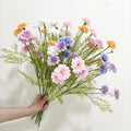 Floral Arrangement Charming Faux Chrysanthemum Flower Silk Small Branch Artificial Daisy Flower for Wedding Home Decor