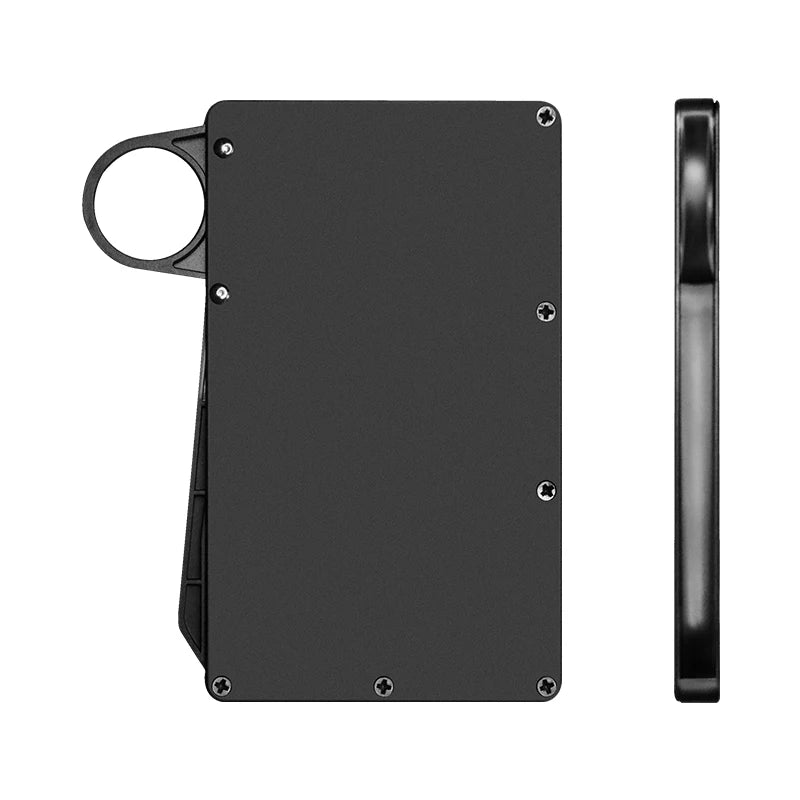 Custom Aluminum Credit Card Holder Wallet with Clip Closure
