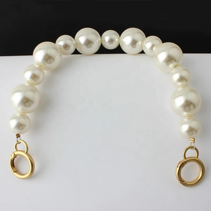 Nolvo World 34cm Short Carrried hang Big Small New Pearls Chains Bag Handbag Tote Chains Chunky Pearl Chain for Bag Handle