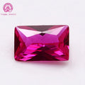 Yingma 2x4mm to 6x8mm Rectangle 5# Red Ruby Wholesale Corundum Synthetic Red Corundum Loose Gemstone