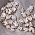 Natural Baroque Pearls Pendants Gilt Loose Beads Earrings Pendant Women Jewelry Accessories