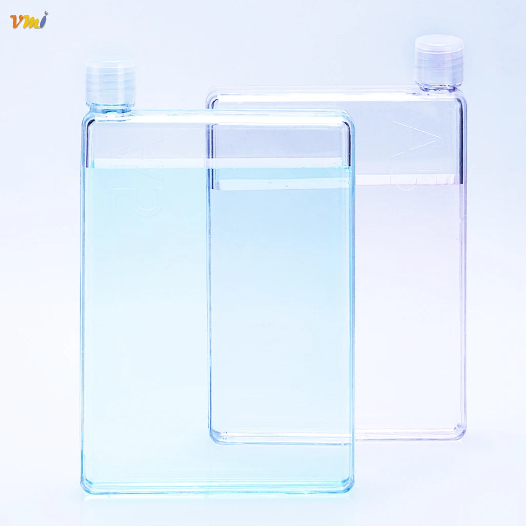 New Design Patent Square Plastic Sports Water Bottles 750ml Plastic Flat Water Bottle