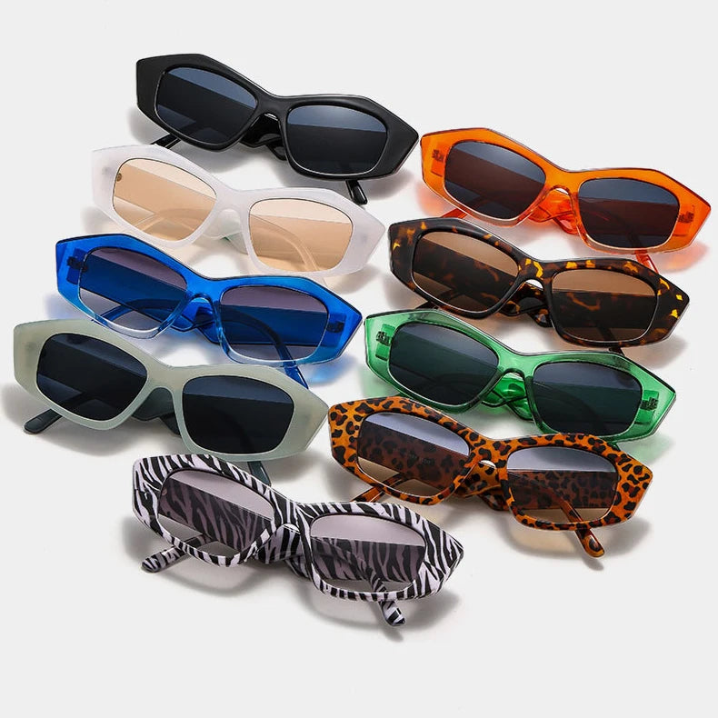 Fashionable Cat Eye Sunglasses Customized Logo Brand Designer Geometric PC Sunglasses for Women Men